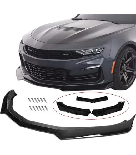 Gloss Black Rear Bumper Lip Diffuser For 2016-2020 Chevy Camaro SS LT LS – 5-Piece Kit - View #4