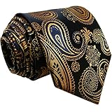 Shlax&Wing Multi-colored Paisley Dark Blue Neckties Men Tie Wedding Fashion