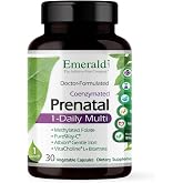 Emerald Labs Prenatal 1-Daily Multi, 30 Capsules | Prenatal Multivitamin for Pregnancy, Methylated Folate Supplement for Fetal Development Support, Non-GMO &amp; Gluten-Free
