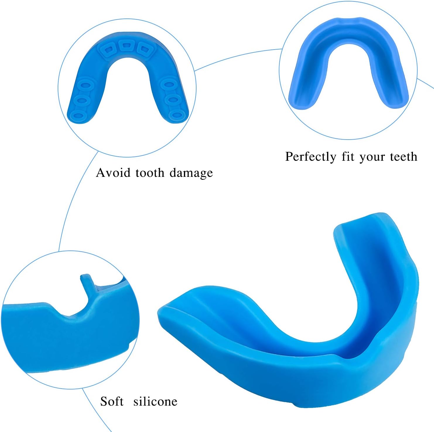BBTO 20 Pieces Sports Mouth Guards Mouth Protection Athletic Mouth Guard for Kids Adults Sports Supply, 10 Colors : Sports & Outdoors