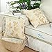 CaliTime Throw Pillow Covers Pack of 2 Cute Growing Leaves Cushion Cases Shells for Couch Sofa Home Decoration 18 X 18 Inches Gold