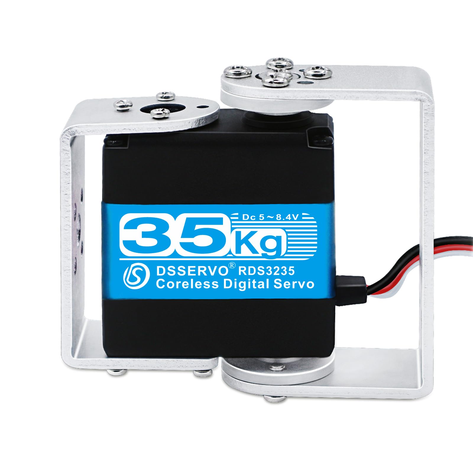 ANNIMOS 35KG Robot Servo Coreless Motor High Torque Stainless Steel Gear Waterproof Digital Steering Servos with Mount Brackets