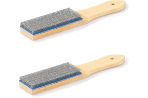 Plumflex File Card Brush Steel Card File Brush Cleaner Remove Chip Metal Bits Cleaning 8.26 Inch Length, 2 Pieces