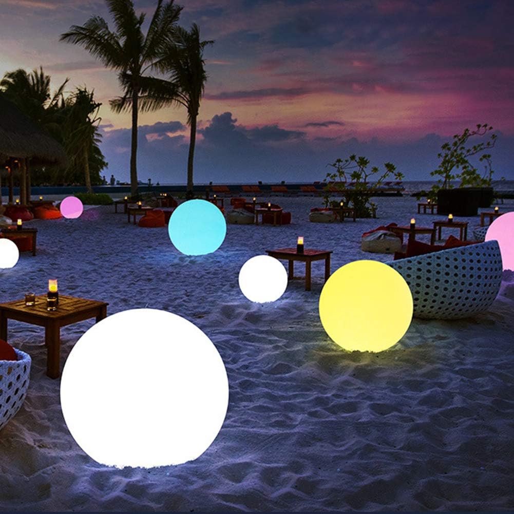 uuffoo 16 Colours Changing LED Solar Garden Ball Light Outdoor Waterproof Wireless Dimmable Floating Mood Ball(Sphere 25cm)
