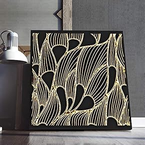 Canvas Wall Art Gold Abstract Painting Artwork...