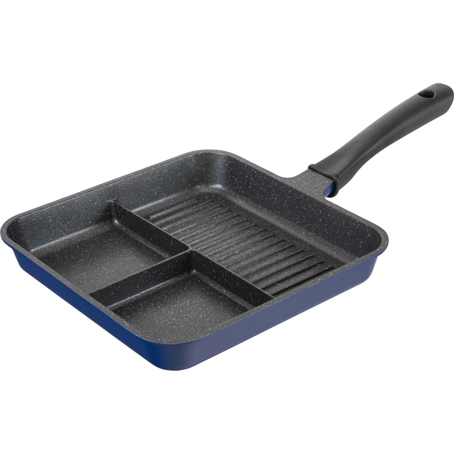 和平フレイズ お弁当 3品同時に調理 仕切りフライパン 24×24cm トリプルパン IH対応 ガス 時短 PFOAフリー ふっ素樹脂加工 ひるもぐ RB-2906商品画像