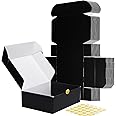 RLAVBL 12x9x4 Shipping Boxes Set of 20, Black Corrugated Cardboard Box for Packing, Mailing, Business, Gift
