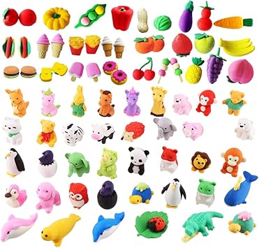 Stobok Kinder Bleistift Radiergummis 3d Mini Radiergummis Tier Obst Gemuse Form Radiergummis Neuheit Radiergummis 100 Stuck Amazon De Burobedarf Schreibwaren