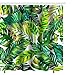 Get Orange Leaves Shower Curtian Green Tropical Palm Leaves Banana Leaves Brightness Leaves Fabric Polyester Shower Curtain 72 X 72 Inches