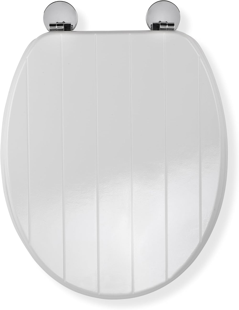 Croydex Hayward Flexi-Fix Wooden Toilet Seat Oval White