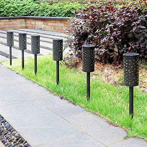 Solar Garten Lichter Mond im Freien 6er Pack LED solarbetriebenes Licht Solar Lampe Laterne wasserdichte Dekoration Beleuchtung für Landschaft, Gehweg, Hof, Rasen, Geschenk Urlaub – Bild 3