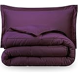 Ivy UnionTwin Solid Comforter & Sham Set - Plum