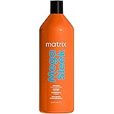 MATRIX Mega Sleek Shampoo, For Frizzy and Unruly Hair, Controls Frizz & Flyaways, Smooths Hair with Shea Butter, Vegan
