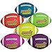 K-Roo Sports Atomic Athletics 6 Pack of Neon Rubber Playground Footballs - Regulation Size 9, 11.5