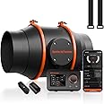 Spider Farmer 6 Inch Smart Inline Duct Fan with GGS Temperature Humidity Controller, WiFi Integrated App Control, 402 CFM Ventilation Exhaust Fan for Heating Cooling Booster, Grow Tents, Hydroponics