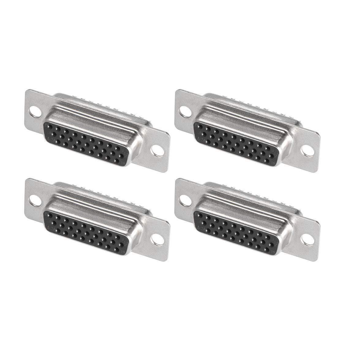 sourcing map D-sub Connector DB26 Female Socket 26-pin 3-row Port Terminal Breakout for Mechanical Equipment CNC Computers Pack of 4