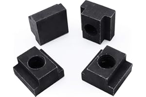 Wulankd T-Slot Nut Black Oxide Finish, 3/8"-16 Thread Size, 1/2 in Table Slot Size, 4Packs