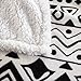 Chanasya Modern Cave Art Ethnic Tribal Print Fleece Sherpa Throw Blanket - Super Soft Snuggly Cozy Fluffy Microfiber Luxurious Plush for Sofa Couch Bed (50