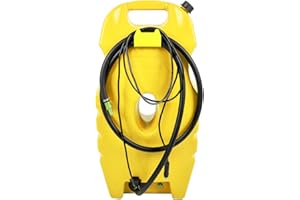 biosp 14 Gallon Fuel Caddy On-Wheels, Portable Fuel Storage Tank with Electric Transfer Pump 12V (for Diesel, Gasoline), Diesel Fuel Container Storage Can with 8.5Ft Hose for Cars