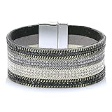 Swarovski Crystal Encrusted Wrap Bracelet for Women - Turn Heads with Rhinestones That Shimmer From Every Angle