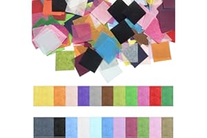 BEZANU Tissue Paper Squares, 3600 Sheet Multicolor Squares Tissue Confetti for Craft, Scrapbooking, Party Supplies (34color, 