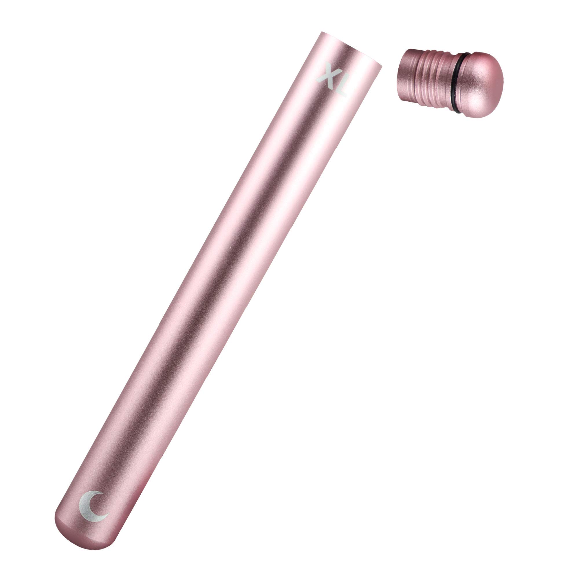 Cute XL Large Metal Tube Container - Airtight Water Proof and Smell Proof - Perfect for Purse Pocket Travel 5” (Pink)