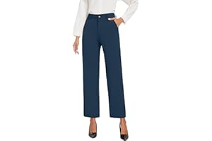 KICZOY Womens Dress Pants Stretchy Business Casual Work Pants Straight Leg Slacks for Office
