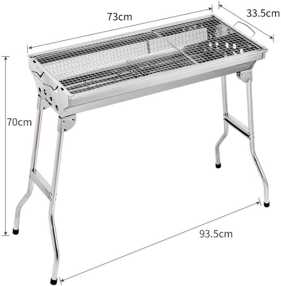 review ZJJ& BBQ Outdoor Barbecue Charcoal Barbecue Picnic Barbecue Stainless Steel Barbecue Tools Outdoor Barbecue Accessories