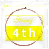 5 Pcs Acoustic Guitar D Strings, Acoustic Guitar Strings Bright and Well Balanced Tone Light Tension Guitars Replacement Steel String Corrosion Resistant Rust-Prevent Guitars String (D-4th)