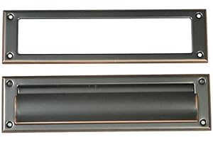 Architectural Mailboxes Steel Mail Slot Accessory, Rubbed Bronze, MS00RCAM, Rubbed Bronze