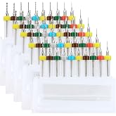WayinTop 50pcs PCB Drill Bits Set Spiral Flute Carbide 0.3mm-1.2mm for Print Circuit Board Stone Dremel Jewelry CNC Engraving (5PCS Each)