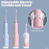 Lanjue 4 Pack Electric Toothbrush Holder, Self-Adhesive Wall Mounted view 3