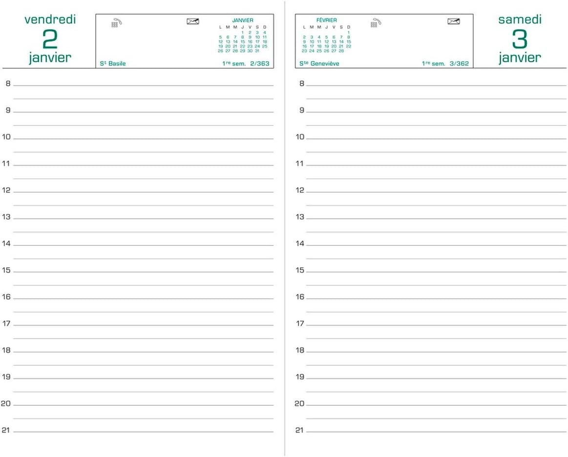 Exacompta 38271e Diary Office 21 x 13.5 cm Black Year 2018, a5 - Image 3