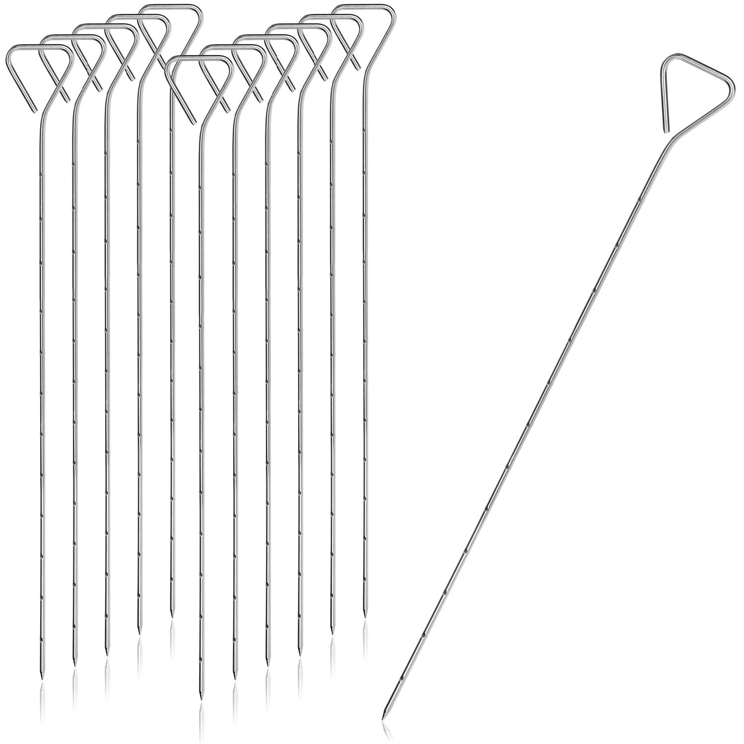 com-four® 12x Stainless Steel Grill Skewers - Perfect for Meat, Fish & Vegetables