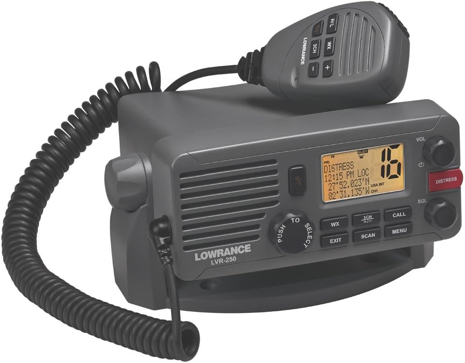 Lowrance VHF DSC LVR250 FixedMount Marine Radio Amazon.co.uk Car