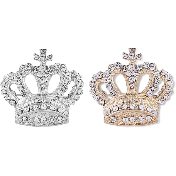 Broche De Corona De Diamant De Imitación Para Mujer, Piedra Preciosa