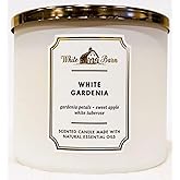 Bath &amp; Body Works, White Barn 3-Wick Candle w/Essential Oils - 14.5 oz - New Core Scents! (White Gardenia)