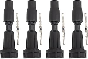TRQ Ignition Coil Boot Set Compatible with 2019-2021 Genesis G70 2019-2020 Hyundai Santa Fe 2016-2018 Santa Fe Sport 2015-201