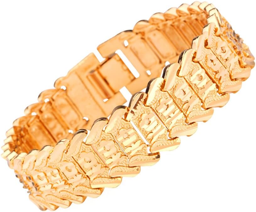 Men Cool Bracelet with Chain Detaching Device Stainless Steel 15MM Wide Link Wristband Bracelets