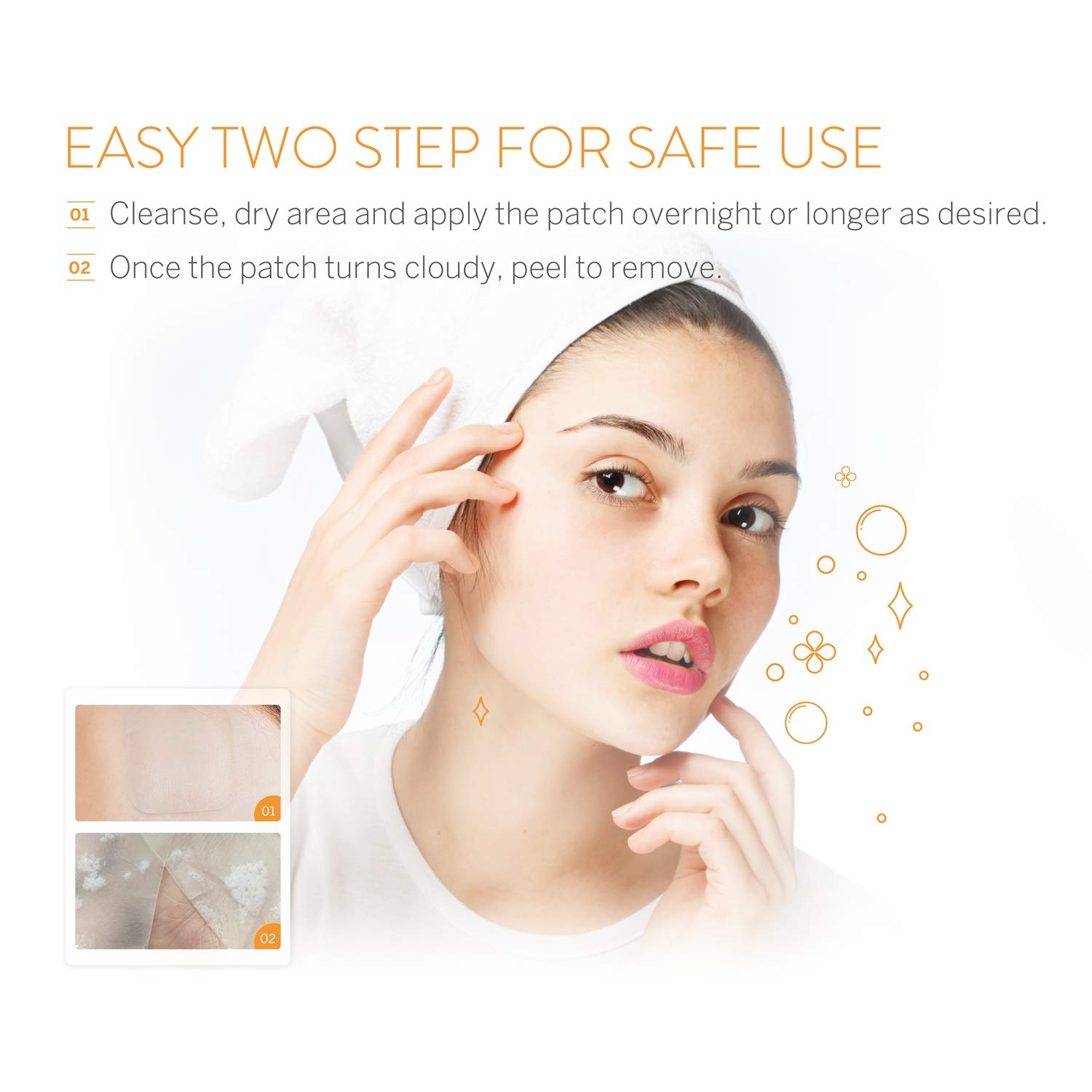 Acne Pimple Patch Absorbing Cover Blemish (XL Square / 8 PATCHES): Beauty