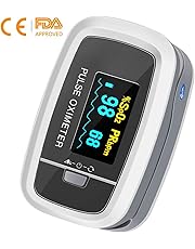 Mpow Saturimetro Pulsossimetro, Ossimetro, Display OLED, 4 Girevoli Direzioni e 5 Luminosità Regolabili, Letture Immediate e Consecutive, Frequenza del Polso(PR) e La Saturazione di Ossigeno(Spo2)