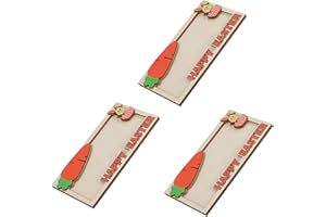 SEWACC 3pcs Wooden Easter Money Holder Set Bunny Envelope Wallets Spring Organizer