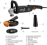 MAXXT Concrete Sander 125mm Grinder 1500W 1000-8500rpm 7 Speed Adjustable Edge view 6