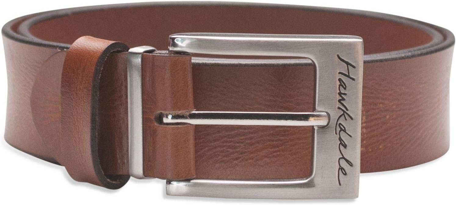 HawkdaleFull Grain Mens Leather Belt - Made In The UK - 1.5" - Black, Brown, Tan Strap - # 811-400