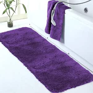 Amazon.com: Walensee Large Bathroom Rug (24 x 60, Dark Purple) Extra ...