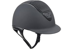 IRH INTERNATIONAL RIDING HELMETS IRH XLT Horse Riding Helmet, Matte Black with Glossy Frame (Large)