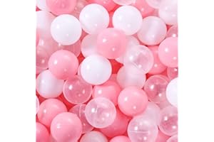 STARBOLO Ball Pit Balls Pack of 100 200 500 - BPA&Phthalate Free Non-Toxic Crush Proof Play Pit Soft Plastic Ball for 1 2 3 4 5 Years Old Toddlers Baby Kids Birthday Pool Tent Party
