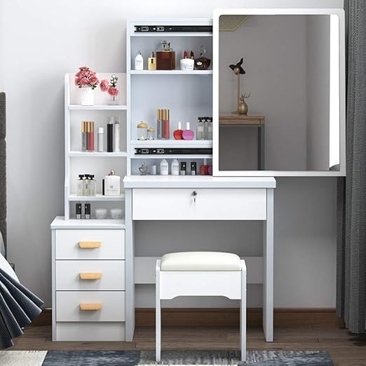 Amazon.de: Schminktisch Mit Mit Schiebespiegel, Schminktisch Mit