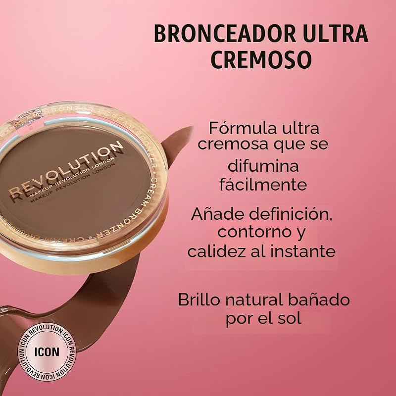 Makeup Revolution, Ultra Cream Bronzer, Light, For Light Skin Tones, 6.7 g