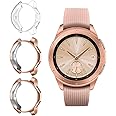 Suoman 3-Pack for Samsung Galaxy Watch 42mm Case, Soft Plated TPU All-Around Protective Bumper Cover Case for Samsung Galaxy Watch 42mm Smartwatch-Rose Gold+Rose Gold+Clear